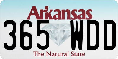 AR license plate 365WDD