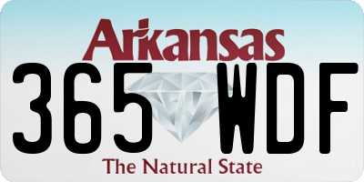 AR license plate 365WDF