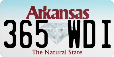 AR license plate 365WDI