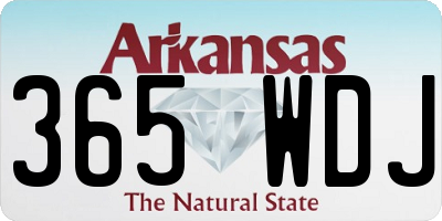 AR license plate 365WDJ