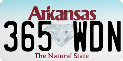 AR license plate 365WDN