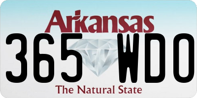 AR license plate 365WDO
