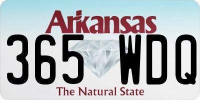 AR license plate 365WDQ