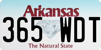 AR license plate 365WDT