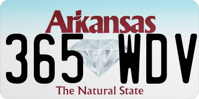 AR license plate 365WDV