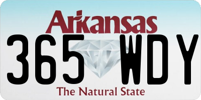 AR license plate 365WDY