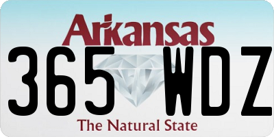 AR license plate 365WDZ
