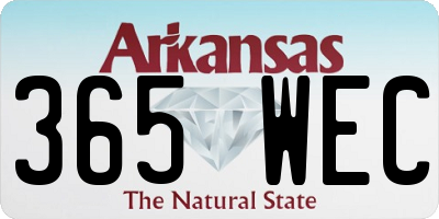 AR license plate 365WEC