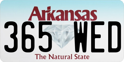 AR license plate 365WED