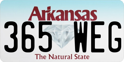 AR license plate 365WEG