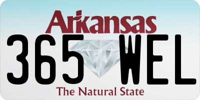 AR license plate 365WEL