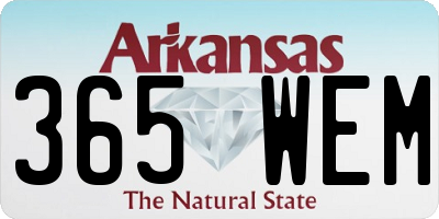AR license plate 365WEM