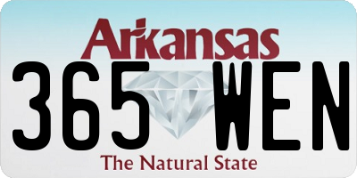 AR license plate 365WEN