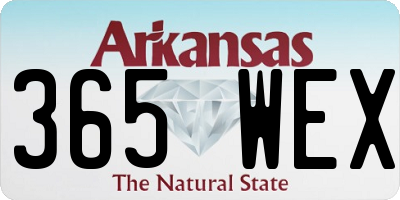 AR license plate 365WEX