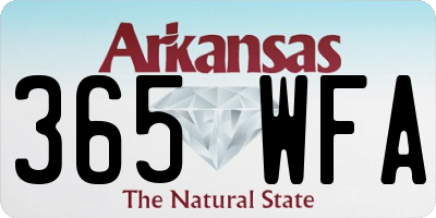 AR license plate 365WFA