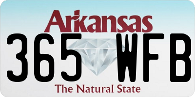 AR license plate 365WFB