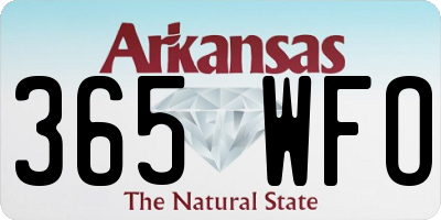 AR license plate 365WFO