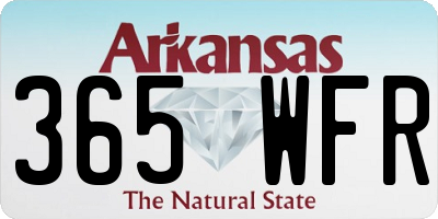 AR license plate 365WFR