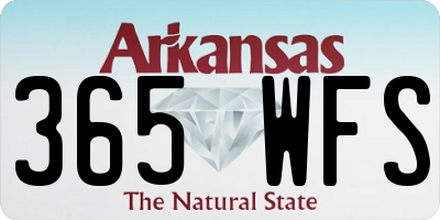 AR license plate 365WFS