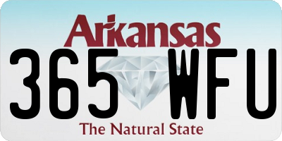 AR license plate 365WFU