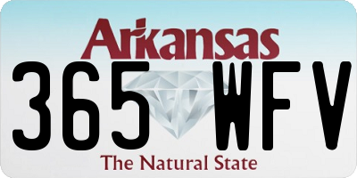 AR license plate 365WFV
