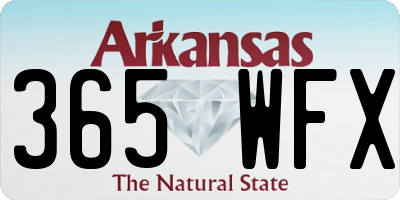 AR license plate 365WFX