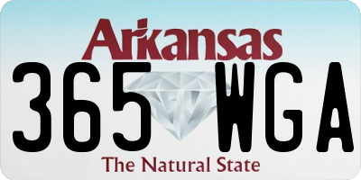 AR license plate 365WGA