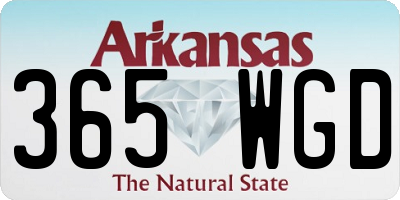 AR license plate 365WGD