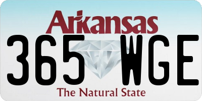AR license plate 365WGE