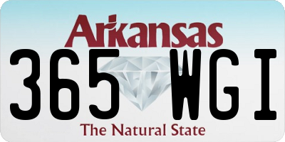 AR license plate 365WGI