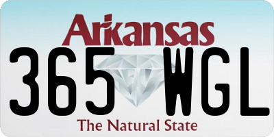 AR license plate 365WGL