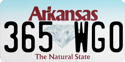 AR license plate 365WGO