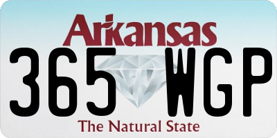 AR license plate 365WGP