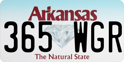 AR license plate 365WGR