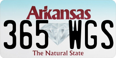 AR license plate 365WGS