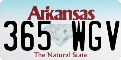 AR license plate 365WGV
