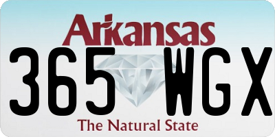 AR license plate 365WGX