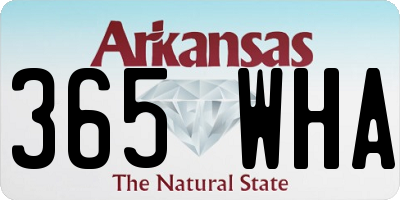 AR license plate 365WHA