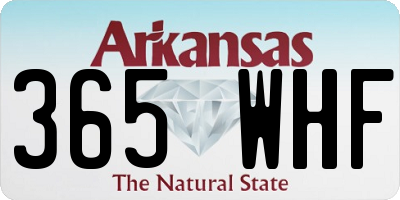 AR license plate 365WHF