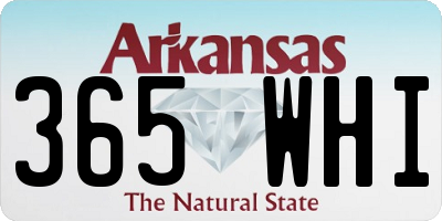 AR license plate 365WHI