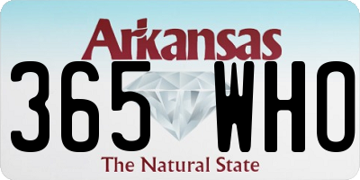 AR license plate 365WHO