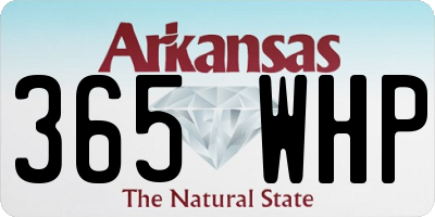 AR license plate 365WHP