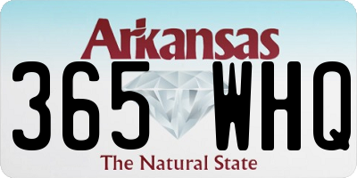AR license plate 365WHQ