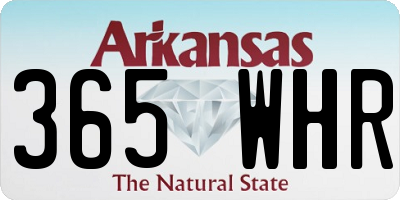 AR license plate 365WHR