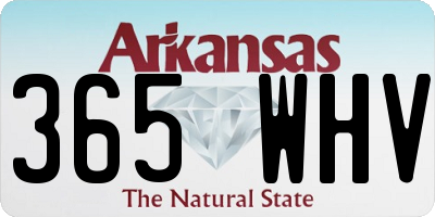 AR license plate 365WHV