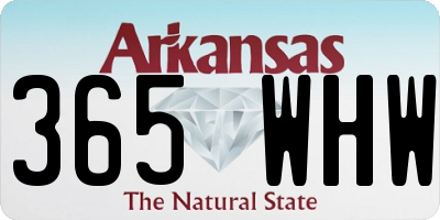AR license plate 365WHW