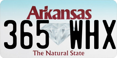 AR license plate 365WHX