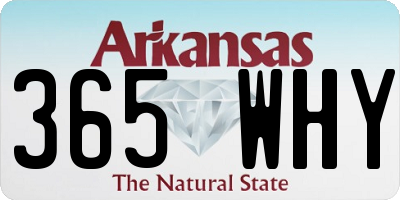 AR license plate 365WHY
