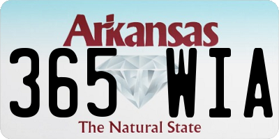 AR license plate 365WIA