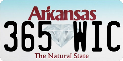 AR license plate 365WIC